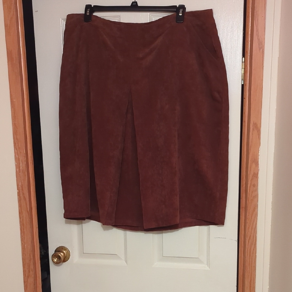CJ Banks Brown Pencil Skirt Knee-Length Cocktail